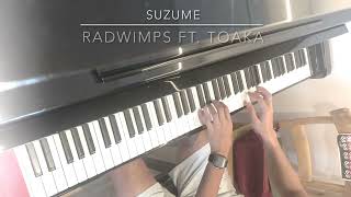 すずめの戸締りSuzume no Tojimari - RADWIMPS ft. TOAKA (Short Piano Cover)