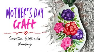 #26 Mother's Day Watercolor Painting Craft | BOOKMARK 💐