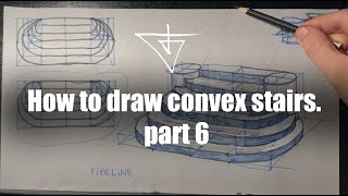 How to draw convex stairs. Part 6