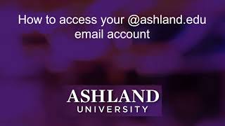 How to access your @ashland edu email account