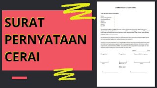 Surat Pernyataan Cerai