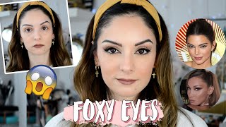 MAQUILLAJE FOXY EYES. EFECTO LIFTING!! CONTRA OJOS CAIDOS. Kendall Jenner Makeup