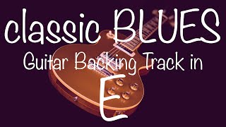 Classic Blues Shuffle Guitar Backing Track in E