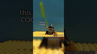 #LEGO Mandalorian finds a lightsaber #shorts #starwars #stopmotion