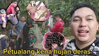 Menjala ikan,mencari siput sedut dan mengambil rebung diterpa hujan deras.(Part2)