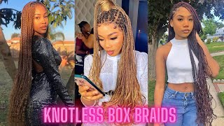 Watch Black Women Do Knotless Braids ♥️2022