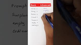 Basic vs advanced English #shorts  #viral #shortvideo #english #vocabulary #lexicon #ielts #grammar