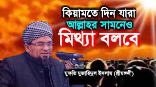 কিয়ামতের দিন যারা মিথ্যা বলবে, মুফতি মুজাহিদুল ইসলাম শ্রীমঙ্গলী || mufti mujahidul islam sirimongali