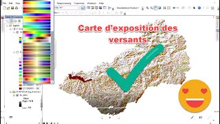 Arc GIS-Carte d'exposition des versants