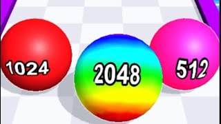 2048 BALLS(Color Balls Run)  - All Levels /Gameplay IOS (Levels  1 -4 ).