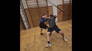 European swordfight combat long sword technique #31 #shorts #sword #action #martialarts