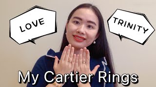 Cartier Love Ring and Trinity Ring