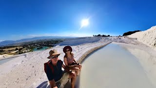 Descending the Travertines of Pamukkale in 4K