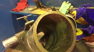 6GTest learn how to do 6g pipe 6" Steel pipe welding use stick arc weld