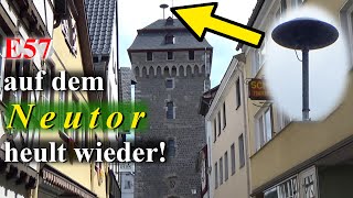 Sirene auf Stadttor von 1329 reaktiviert | Sirenenprobe E57 | Probealarm am Neutor in Linz