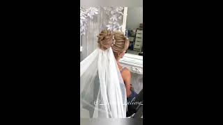 HOW TO : BRIDAL HAIR BUN HAIRSTYLE TUTORIEL💇 / STEP BY STEP STYLISH BUN HAIRSTYLE💗