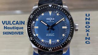 Unboxing Vulcain Nautique Skindiver Blue Automatic 38mm