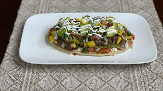 Unos Deliciosos Guaraches De Carne Asada Y Pico De Gallo Con Mango!!