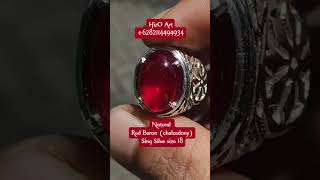 Natural Red Baron (chalcedony) Ring Silver Minat +6282114494934 #hizoart #chalcedony #shorts