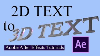 Create 3d Text In After Effects : 3D Floating text after effects