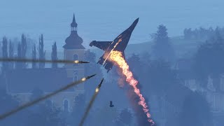 Today, ukrainian air defense Phalanx CIWS destroy Russian Su-25 fighter jet | Arma 3 MilSim