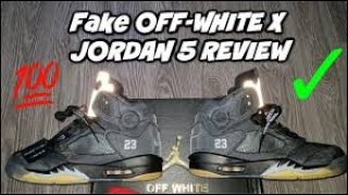 Off White x Air Jordan 5 Retro SP Black / Fire Red: Review & On-Feet