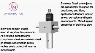 Stainless steel screw jack with boots