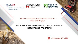 Crop Insurance for SMEs’ Access to Finance: Results and Prospects