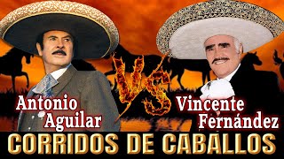 Antonio Aguilar y Vicente Fernández con Tambora ⭐ 30 Éxitos Corridos de Caballos Famosos Mix  🏇 🐎 🐴