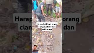 Buaya lepas dari tanggul jebol berita terkini #cianjurkidul #cianjur