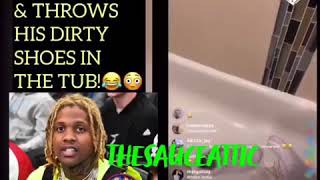 #LILDURK THROWS HIS HOMIES #AIRFORCE1 ‘S IN THE GARBAGE WHERE THEY BELONG😳😂⁣WOULD U DO THIS TO YOU