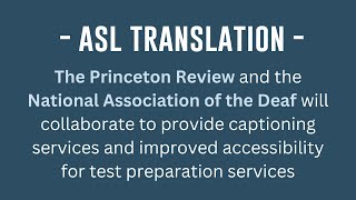 The Princeton Review and the NAD Will Collaborate