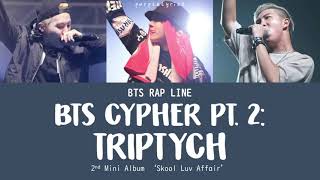 BTS (방탄소년단) - Cypher Pt. 2: Triptych [2nd Mini Album 'Skool Luv Affair'] LYRICS/Line Distribution