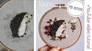 How to embroider a hedgehog. Lesson for beginners