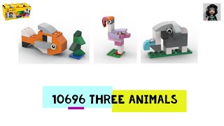 3 ANIMALS Lego classic 10696 ideas Clown fish Elephant Flamingo How to build easy