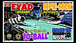 Eyad Tanauan 🆚 MekMek LapuLapu | Race 10 | 10-Ball | Parihas | Full Set Live