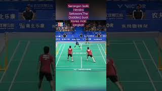 Serangan balik Hendra Setiawan (the Daddies) #video #viral #badminton #hobibulutangkis