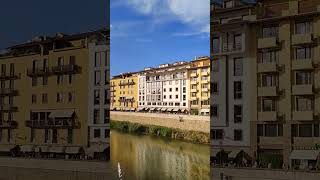 Florencia!! Rio Arno y ciudad desde el Ponte Vecchio!! 15-09-24 #florencia #firenze #pontevecchio