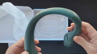 Ventilador Cuello, 2022 Ventilador Portatil Refrigeración con Flujo de Aire de 360 °, Una buena idea