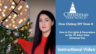 How Chelsey DIY Does It | How to Put Lights & Decorations on a Christmas Tree World Tree