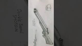 Day 6/30 of drawing guns: old school DB shotgun. #drawing #viral #guns