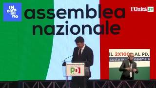 Intervento di Matteo Renzi all' Assemblea nazionale PD