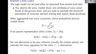 Week 4: Logit Model | Video 9: Empirical Considerations