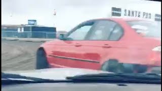 BMW Z3 TURBO DRIFT CAR VS E46 330i DRIFT CAR TANDEM, TWINNING, DRIFT BATTLE! SANTA POD DWYB 2018