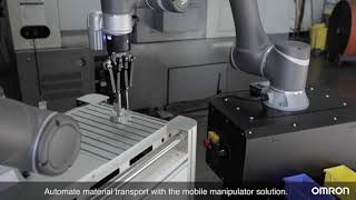 Watch the OMRON TM Collaborative Robot Perform a CNC Machine Tending Application