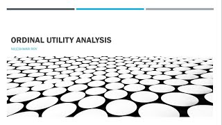 Ordinal Utility Analysis | Marginal Rate of Substitution | Nileshwar Roy | Explained in Hindi |