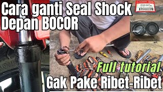 Cara mengganti Seal Shock Depan Honda Beat Bocor| takaran oil sock depan biar empuk