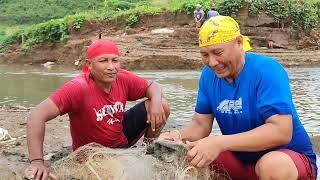 Menjala ikan bareng warga dapat monster sungai dan ikan kakap putih air tawar!!