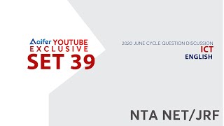 Previous Year Questions Of UGC NTA NET June 2020 Examination | ICT | SET 39