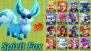 Spirit Fox vs All Troops | COC ( clash of clans )